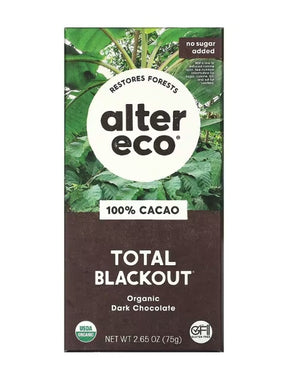 Alter Eco Organic Chocolate - Dark Total Blackout 75g (cold)