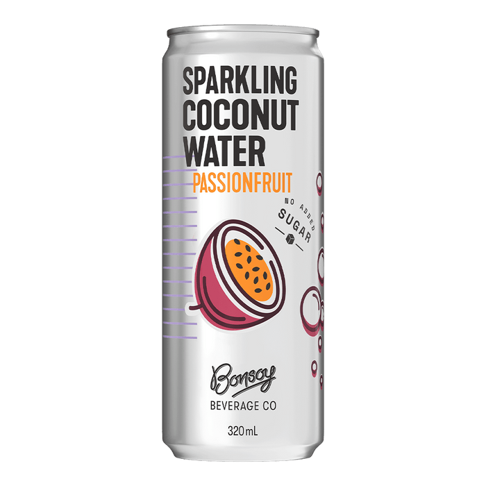Bonsoy Sparkling Coconut Water - Passionfruit 320ml