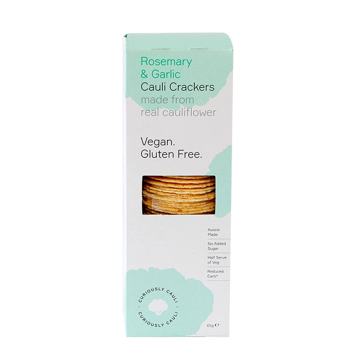 Curiously Cauli Crackers - Rosemary & Garlic 65g