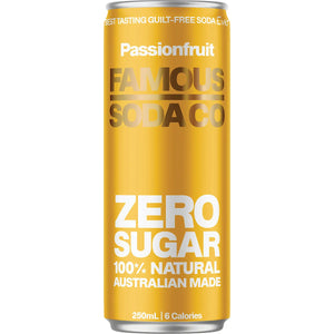 Famous Zero Sugar Soda Passionfruit 250ml