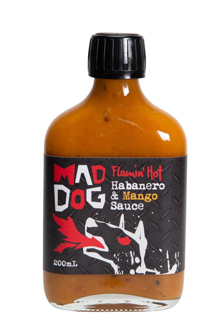 Mad Dog Sauces - Flaminâ€™ Hot Habanero & Mango Sauce 200ml