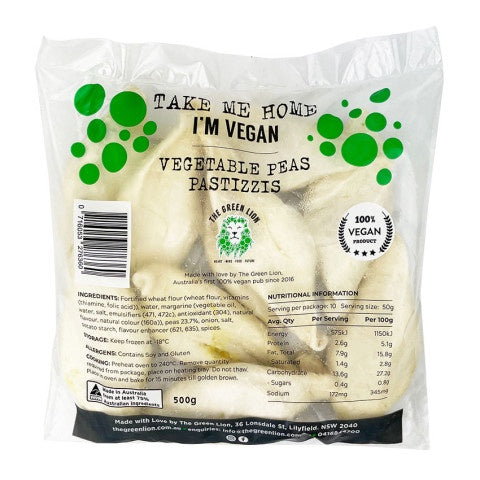 Green Lion Pastizzi - Smashed Pea 500g (cold)