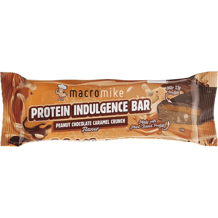 Macro Mike Protein Indulgence Bar Peanut Choc Caramel Crunch 50g