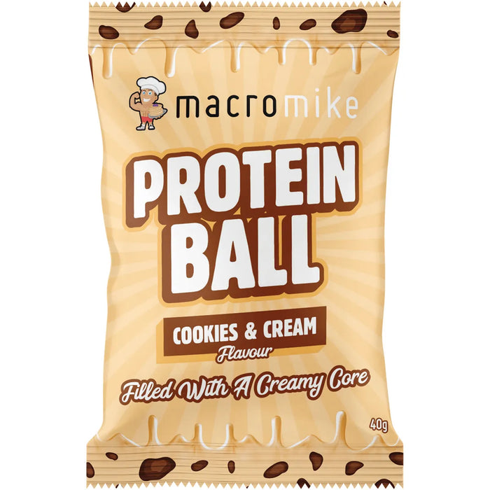 Macro Mike Protein Ball Cookies & Cream 40g