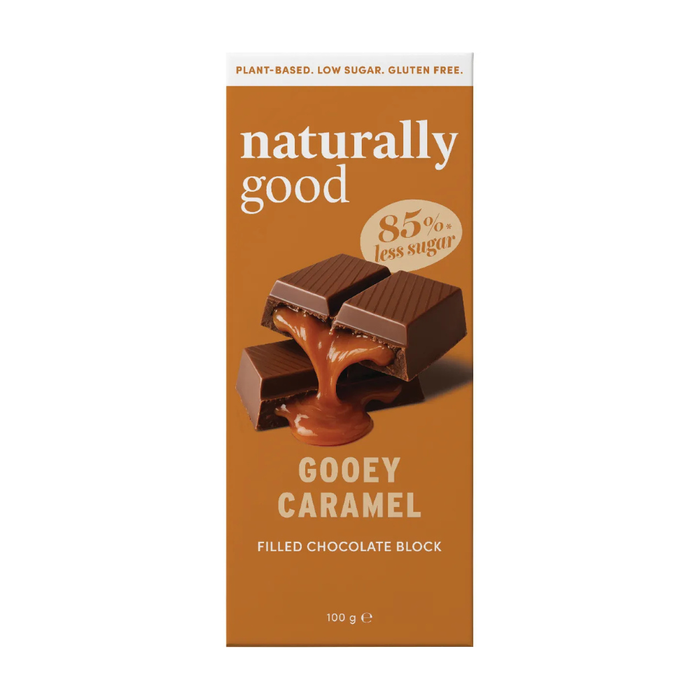 Naturally Good Filled Chocolate Block - Gooey Caramel 100g (cold)