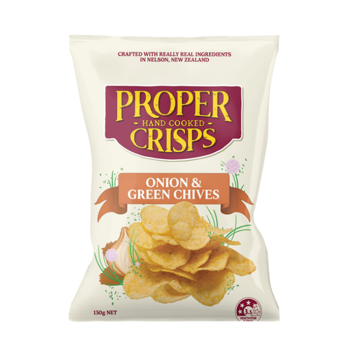 Proper Crisps Onion with Green Chives 150g