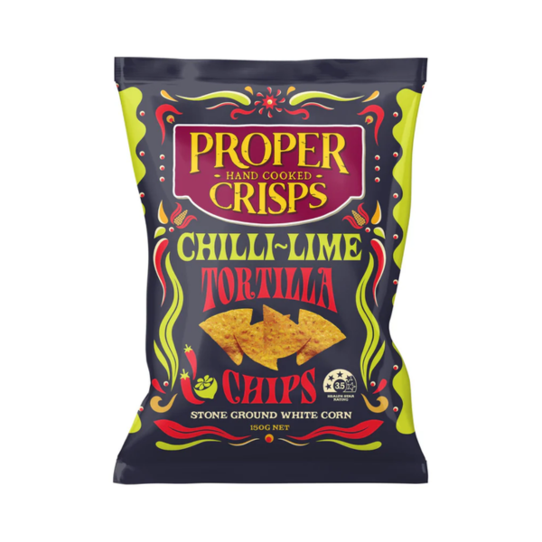 Proper Tortilla Chips Chilli Lime 150g