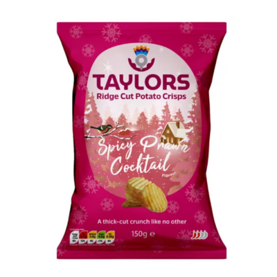 Taylors Spicy Prawn Cocktail Festive Crisps 150g