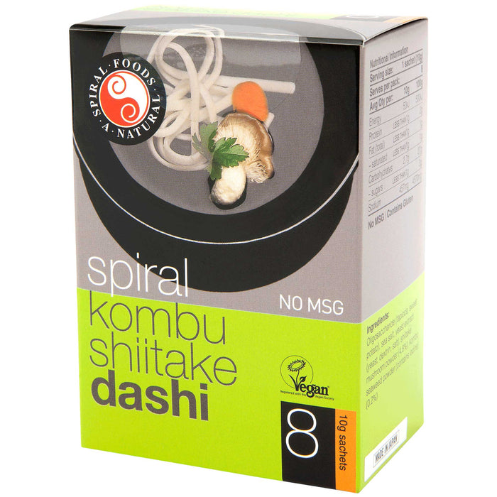 Spiral Foods Dashi - Instant Dashi Kombu Shiitake (8pk x 10g)