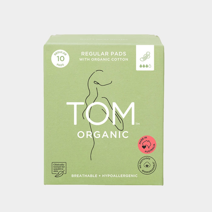 Tom Organic Regular Pads - 10 Pack