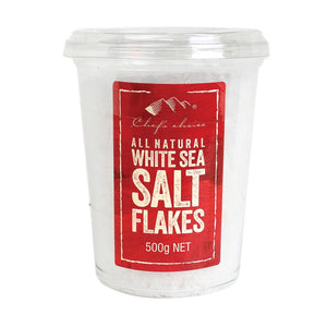 Chefs Choice Salt - All Natural White Sea Salt Flakes Container 500g