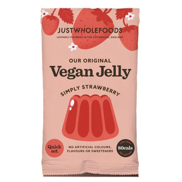 Just Wholefood Jelly Crystals - Strawberry 85g
